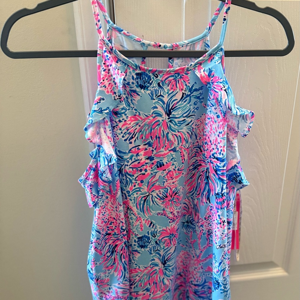 Colorful Sleeveless Ruffle Dress